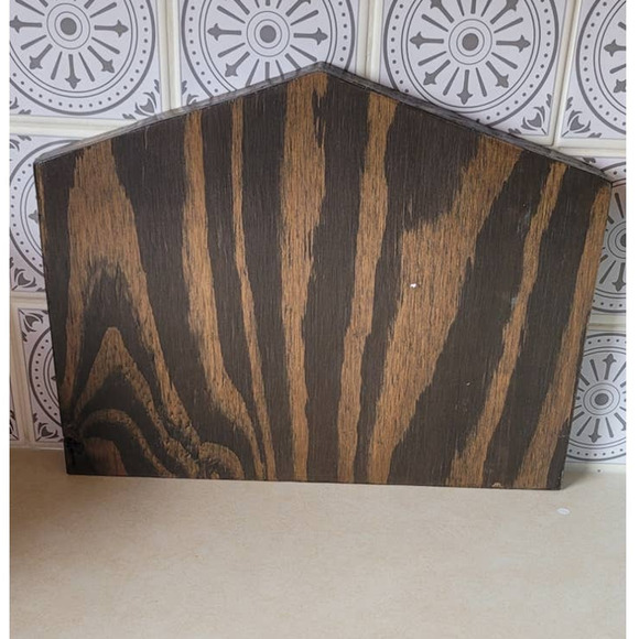 Vintage Handmade Mid Century Minimalist Oak Nativity - Picture 9 of 9